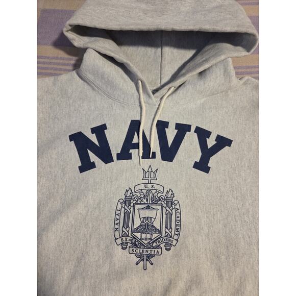 Champion Reverse Weave US Navy Issued United States Naval Hoodie Sweatshirt VTG - Picture 3 of 13